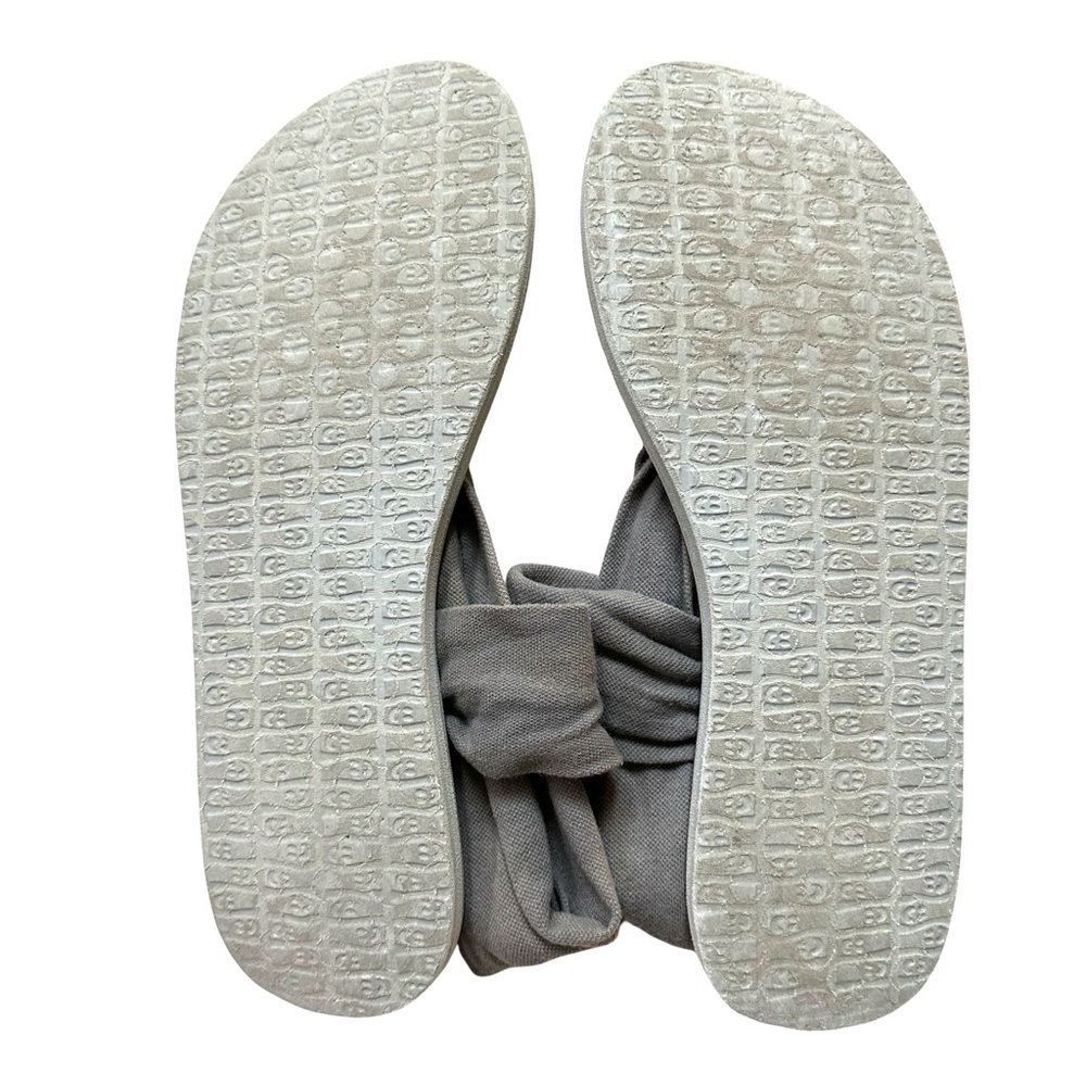 Sanuk Gray Yoga Sling Sandals Comfort Fabric Flip Flops Women’s Size 8 - Picture 7 of 8